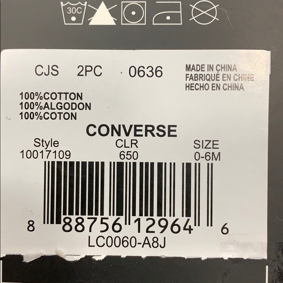 CONVERSE 2 PACK INFANT SET 0-6 Mounth - Picture 16 of 16